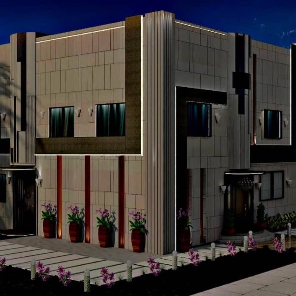 تصميم داخلي و خارجي لفيلا مع جلسات خارجية