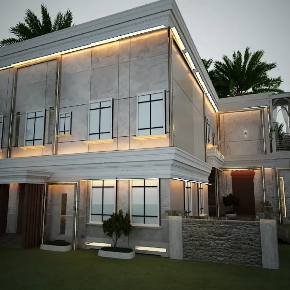 تصميم خارجي لفلل مع تصميم داخلي كلاسيك